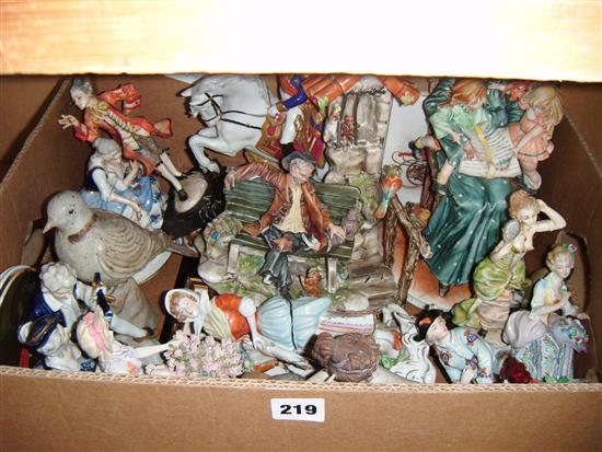 Collection of porcelain figures etc